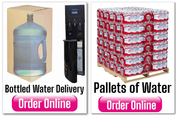 click for bottled water delivery service or pallets of water