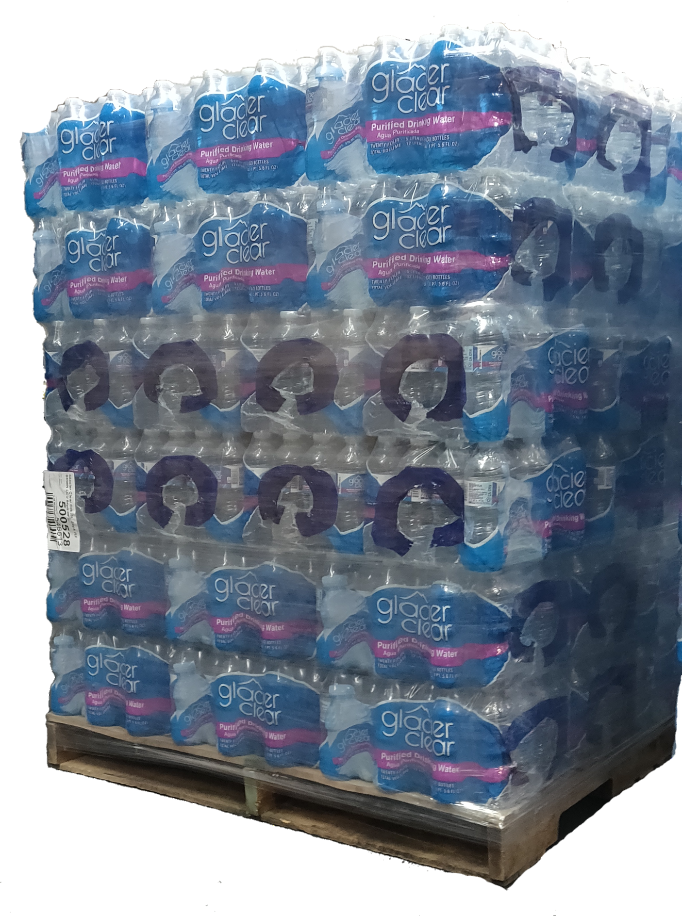 CASES OF PURIFIED WATER BY THE PALLET (2,016 BOTTLES